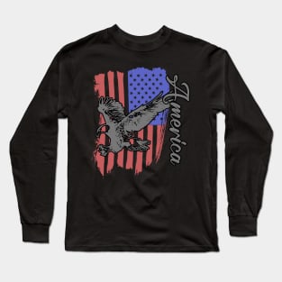 Copy of Patriotic Eagle American 4th Of July 1776 Freedom Born Free Long Sleeve T-Shirt